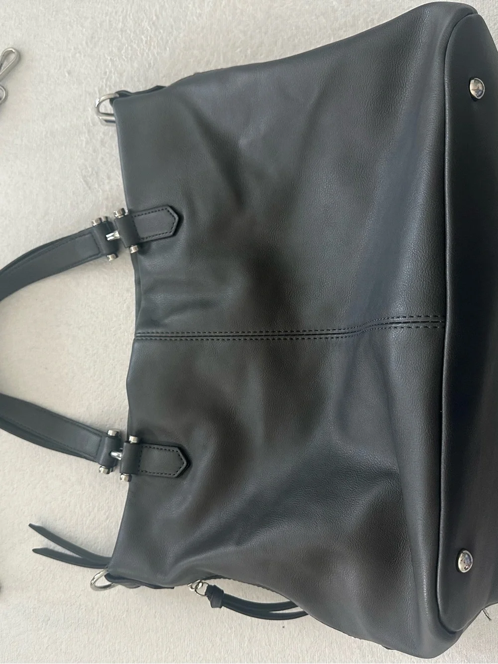 INC Brand Macy’s. Classic Black Leather Tote Bag - Versatile Everyday Carry